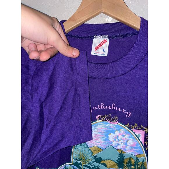 Vintage Gatlinburg Tennessee Shirt Mountain Graphic Tee 90s VTG jerzees Large - Picture 7 of 12
